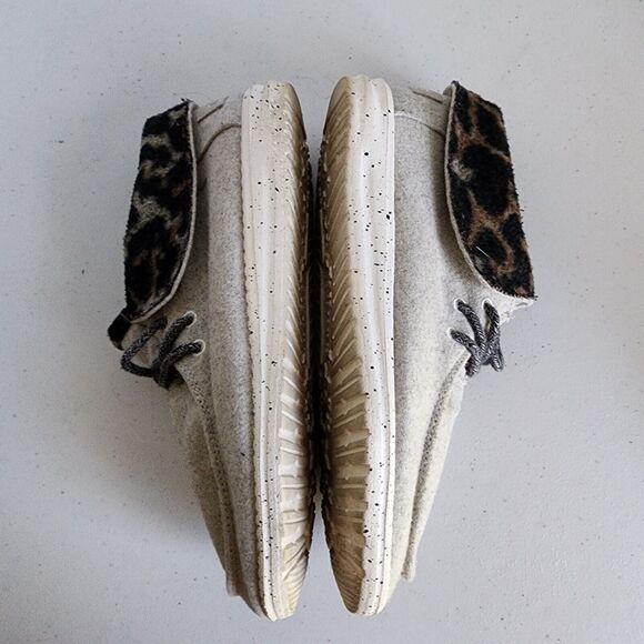 Hey Dude Britt Black Cheetah Shoes Womens 7 Tan Leopard The Buckle - Picture 6 of 11